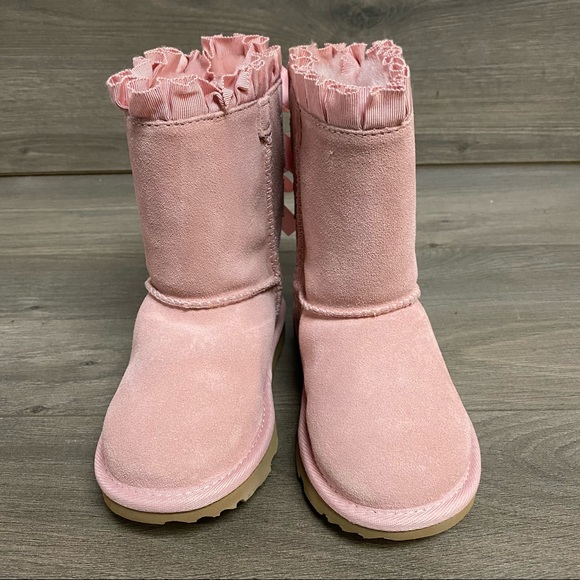 SOLD UGG | Bailey Bow II Ruffles Boot Baby Pink 10 - Picture 4 of 9